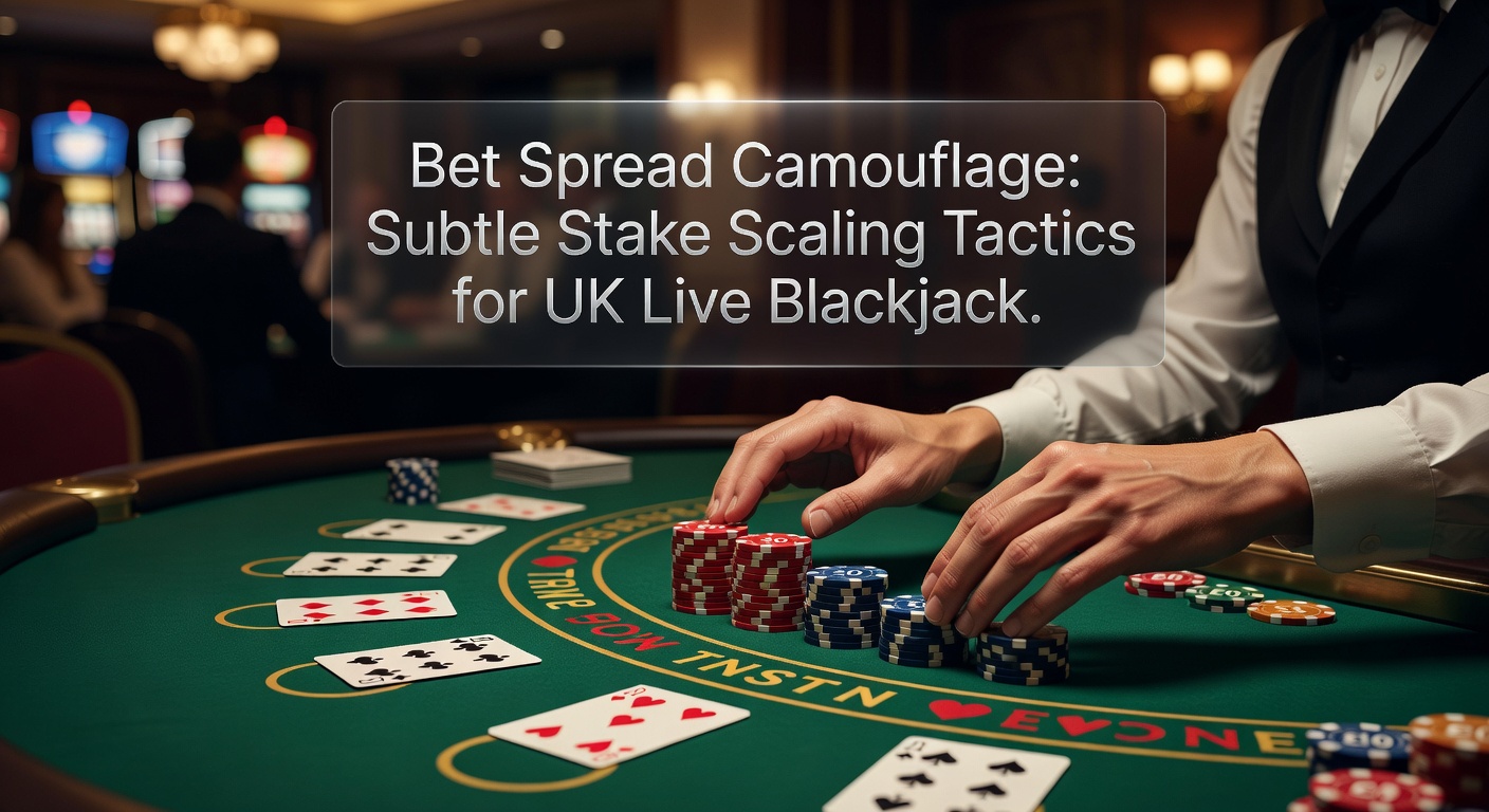 Digital illustration showing a player at a live blackjack table adjusting chips subtly amid streaming lights and cards