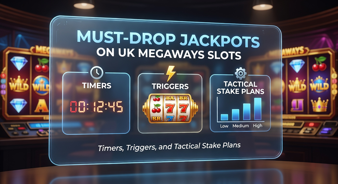 Vibrant screen capture of a Megaways slot machine displaying a ticking must-drop jackpot timer alongside cascading reels and jackpot meters