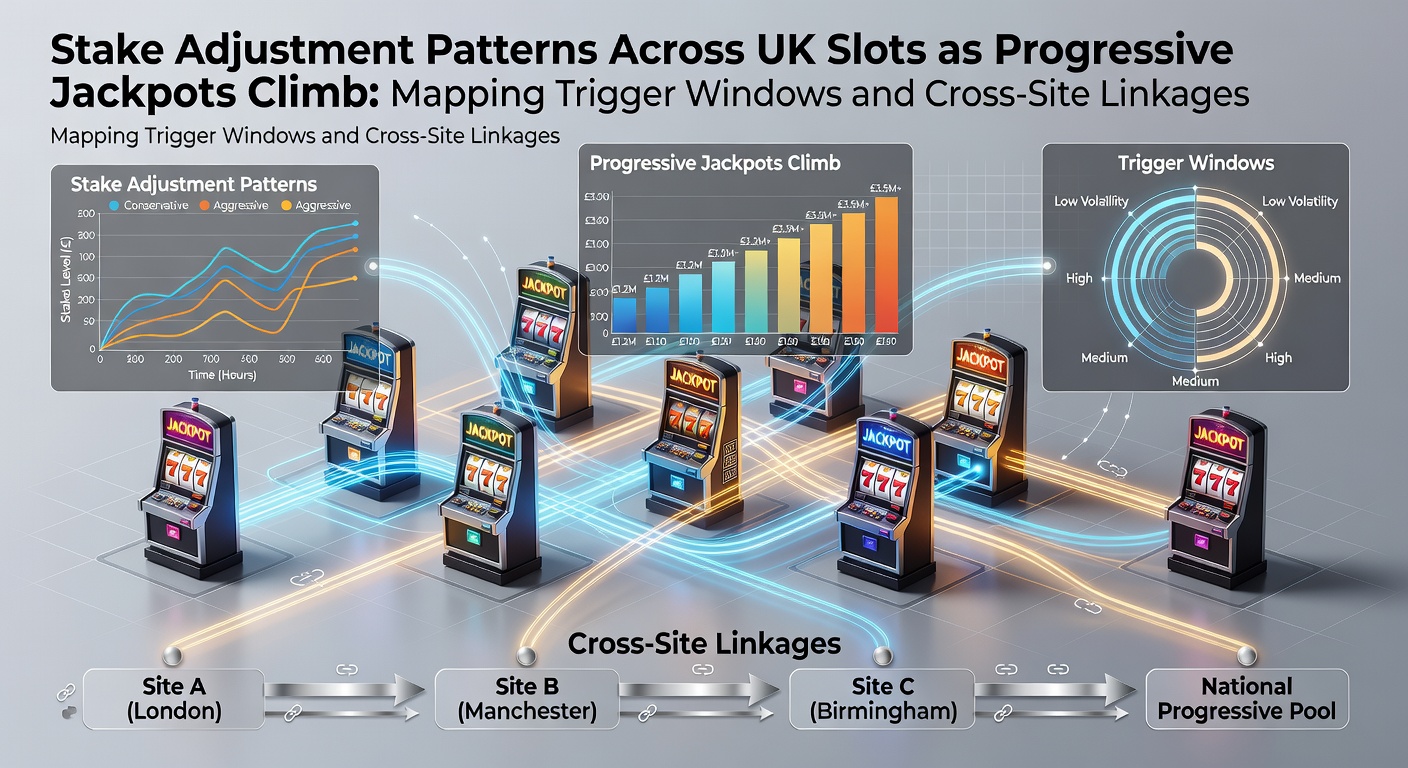 UK slot players adjusting stakes during progressive jackpot growth phases