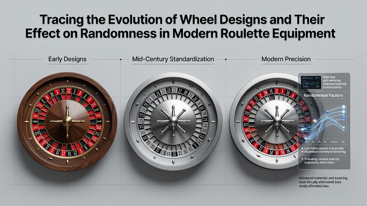 Modern precision-engineered roulette wheel with metallic components and calibrated pockets