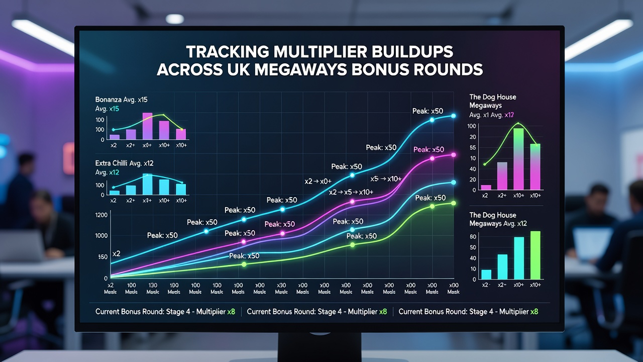 Chart displaying tracked multiplier values across successive cascades in Megaways features